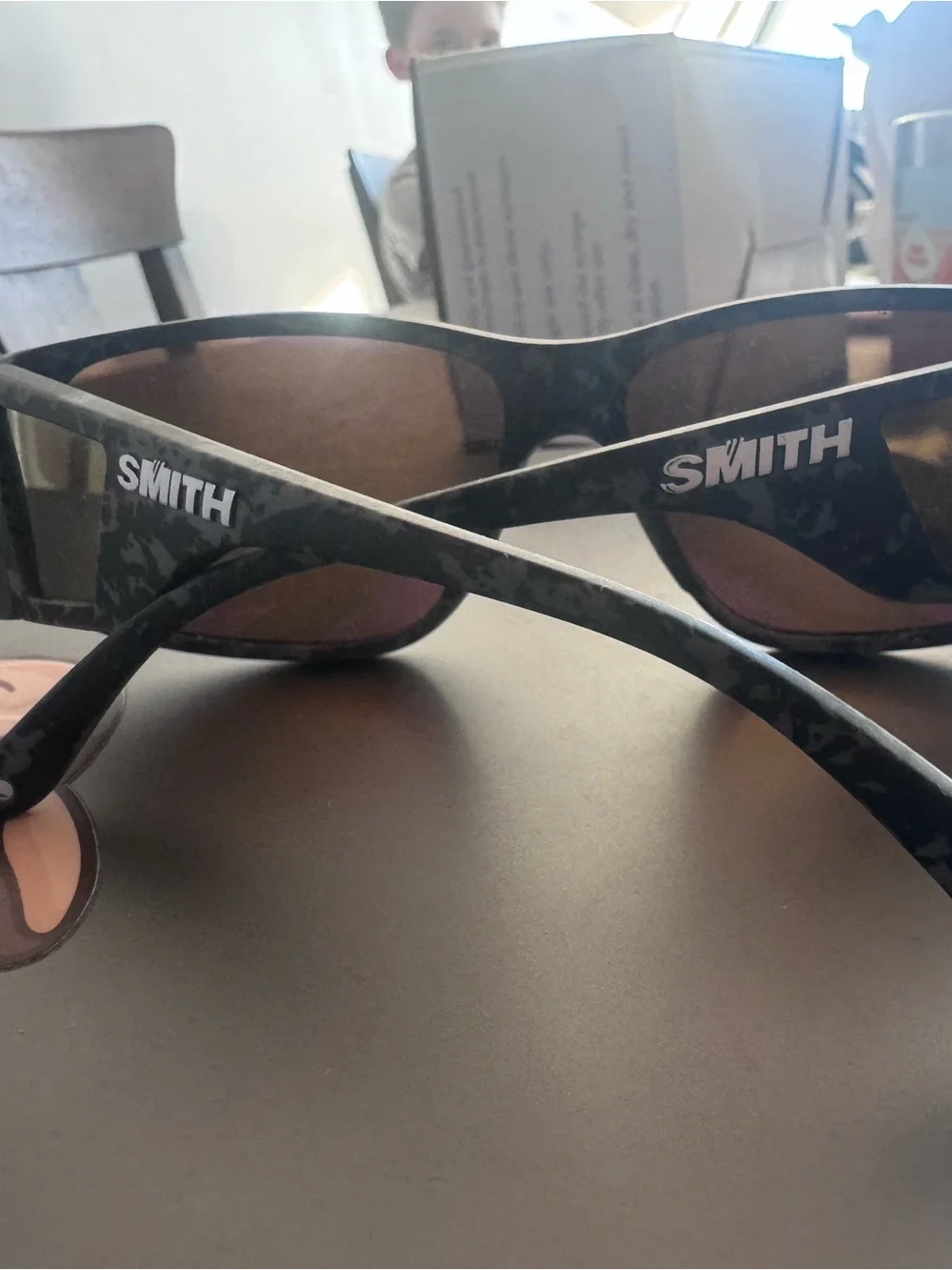 SMITH Black Frame Sunglasses with Brown Lenses